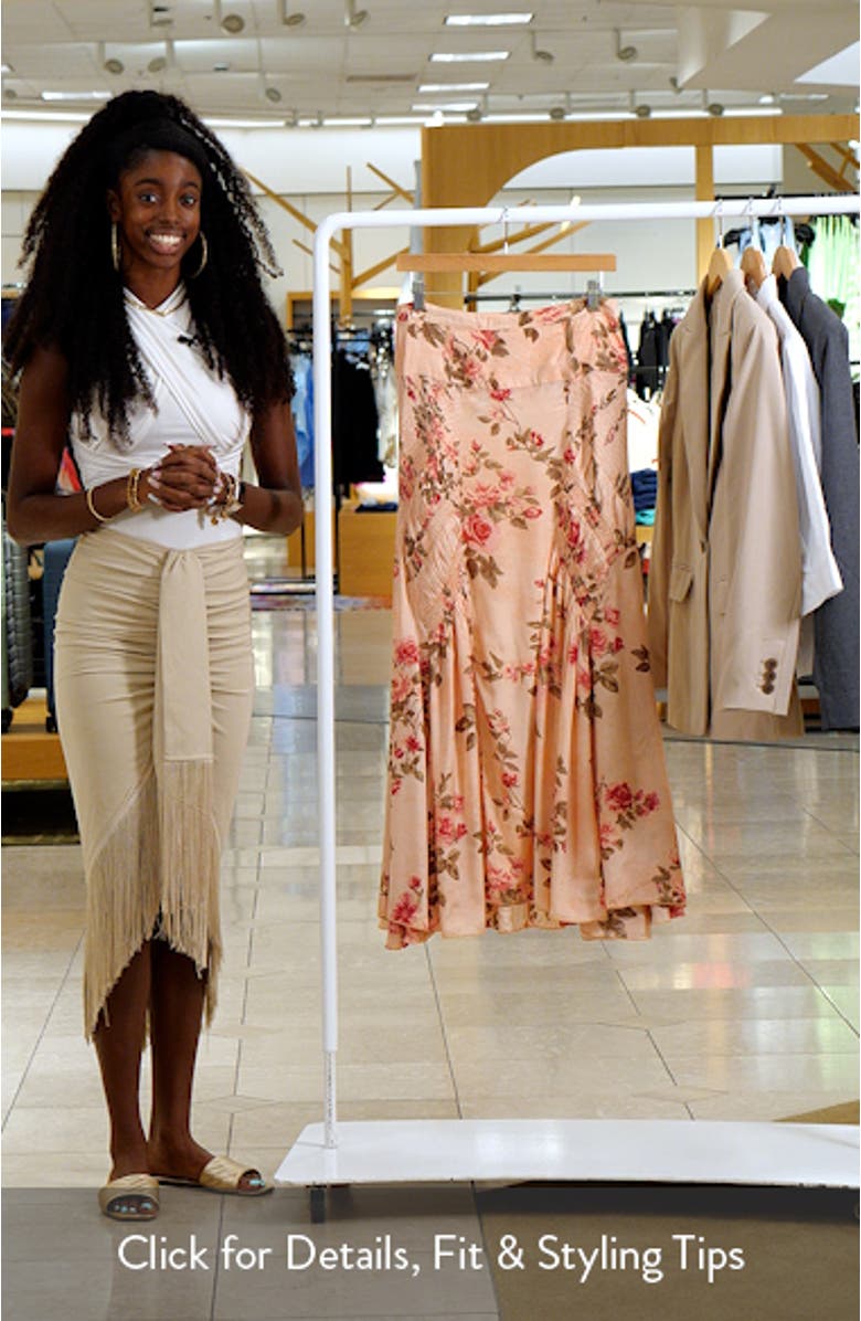 Rowan Floral Smocked Maxi Skirt, sales video thumbnail