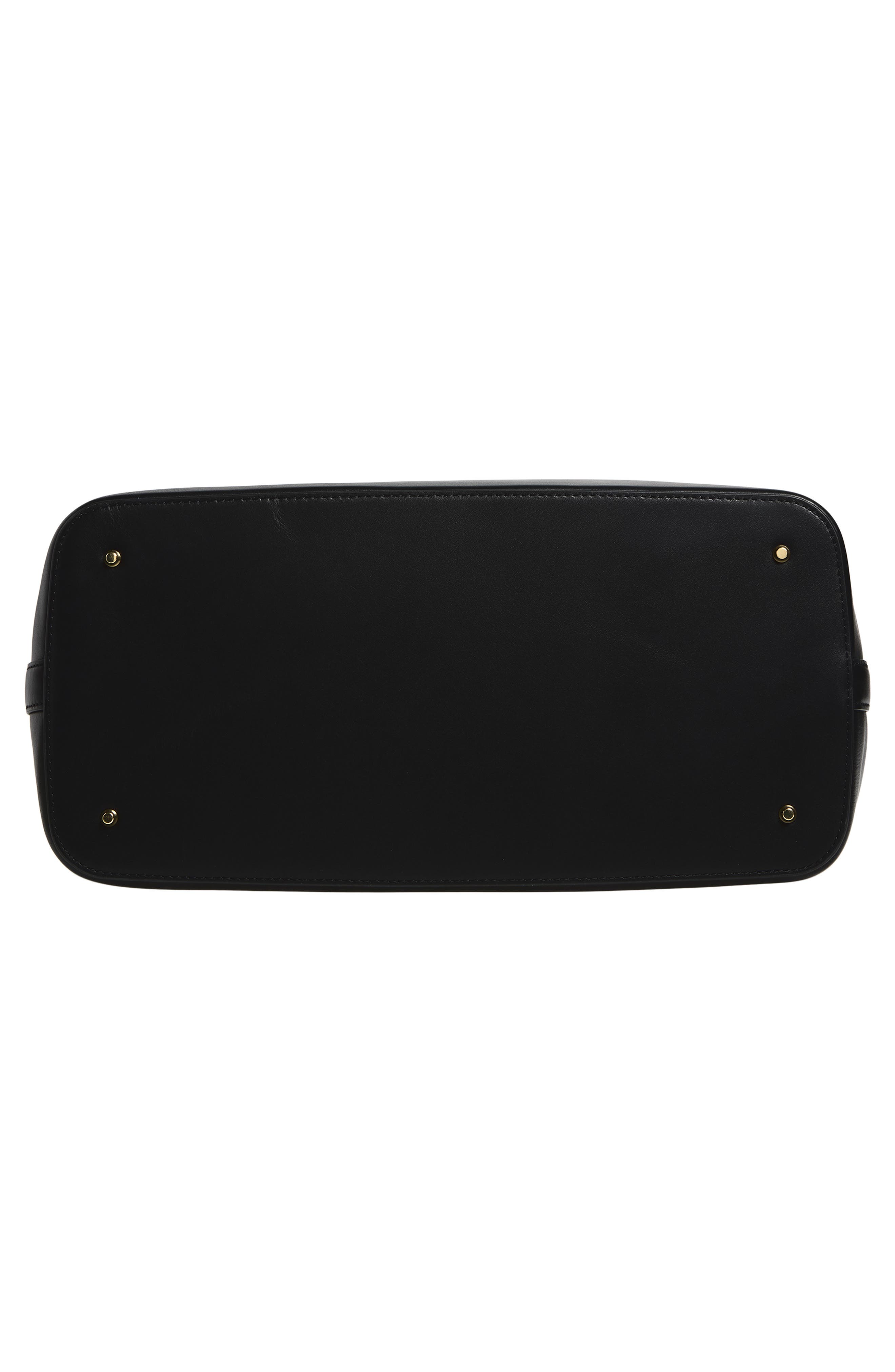 Marcy 36 Leather Tote, Alternate, color, BLACK