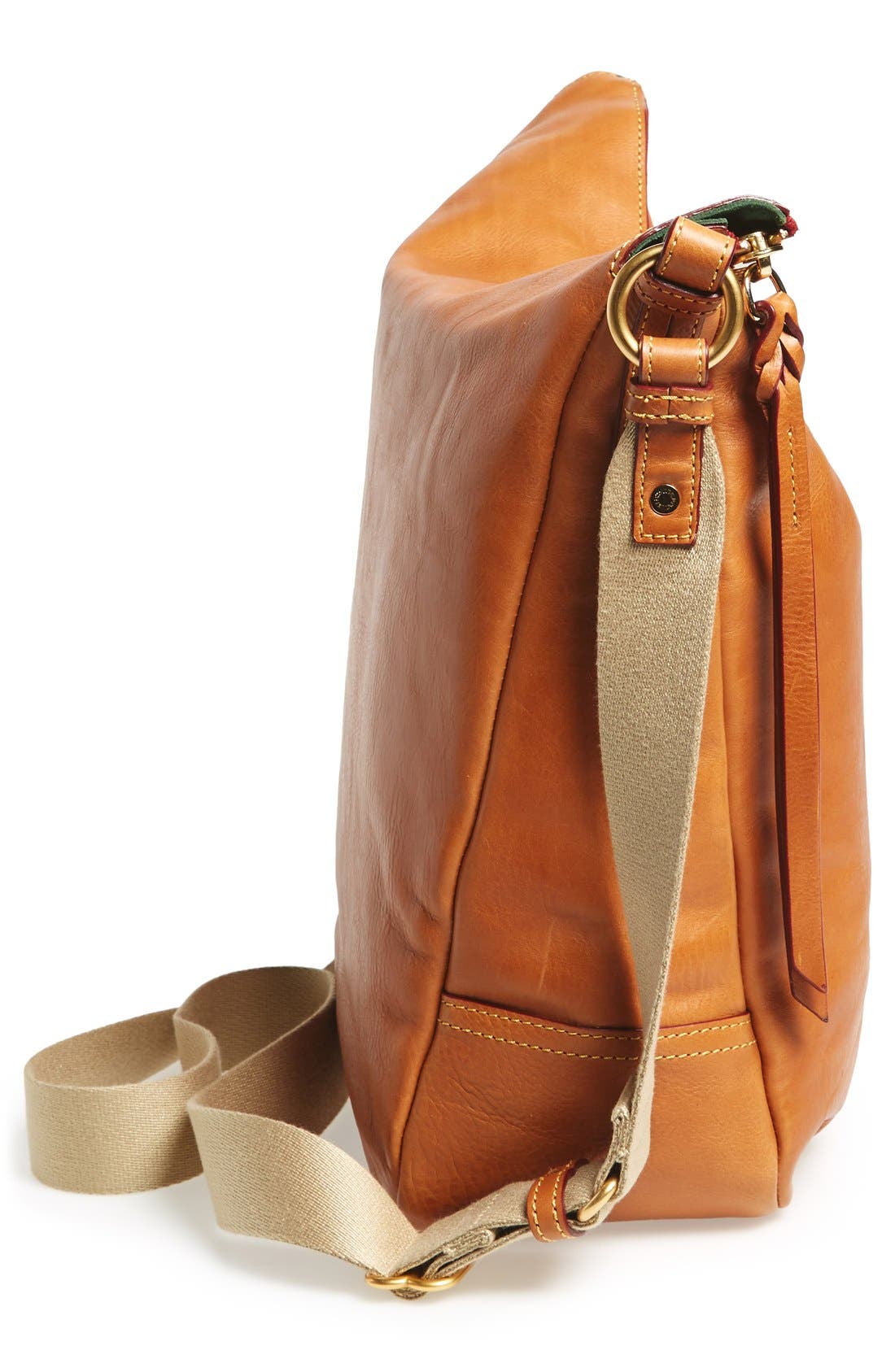 'Tilton' Leather Crossbody Bag, Alternate, color, NATRUAL