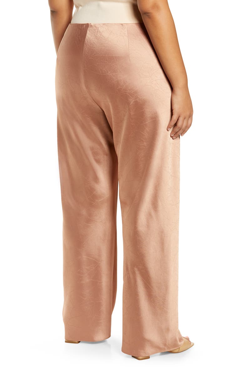 Satin Bias Cut Pants, Alternate, color, TERRA ROSE