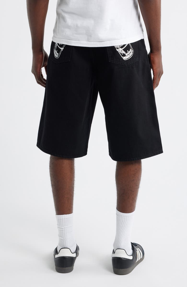 ICECREAM Harrison Running Dog Denim Short, Alternate, color, Black Cara