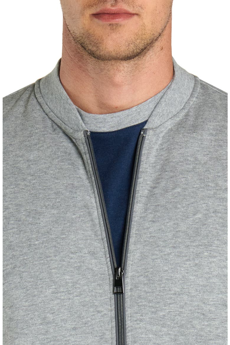 Comfort Zip Crewneck Sweatshirt, Alternate, color, PLATINUM