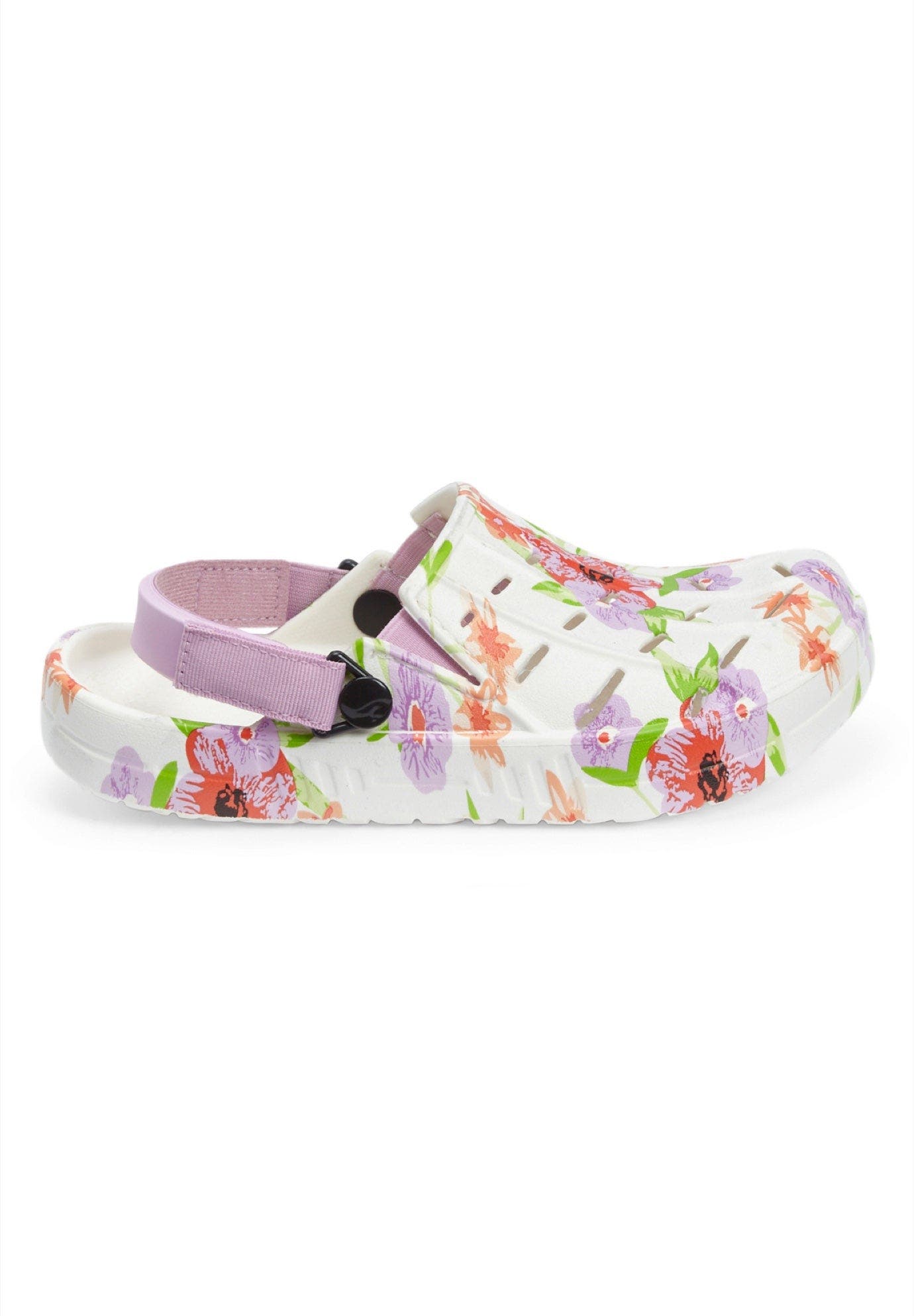 The Rubber Clog, Alternate, color, WHITE FLORAL