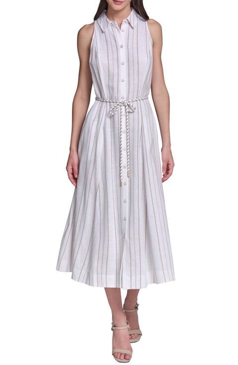 Striped Midi Shirtdress