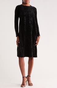 GO COUTURE Long Sleeve Texture Knit Dress