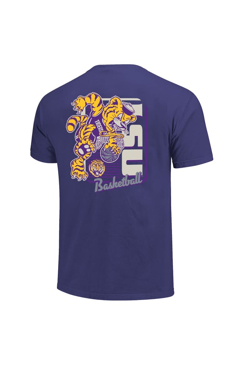 Men's Purple LSU Tigers Comfort Colors Mascot Dunk T-Shirt, Alternate, color, Purple