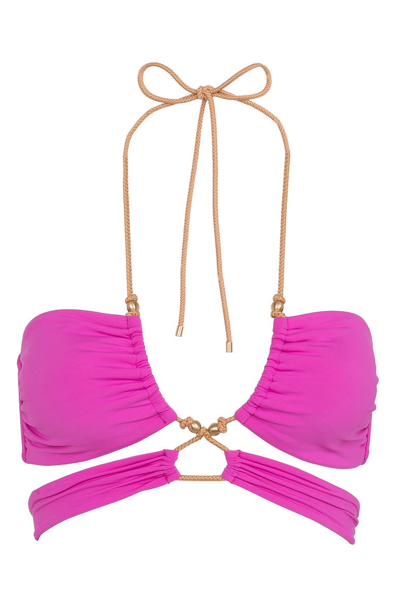 ViX Paula Hermanny Gi Solid Strappy Bikini Top, Alternate, color,