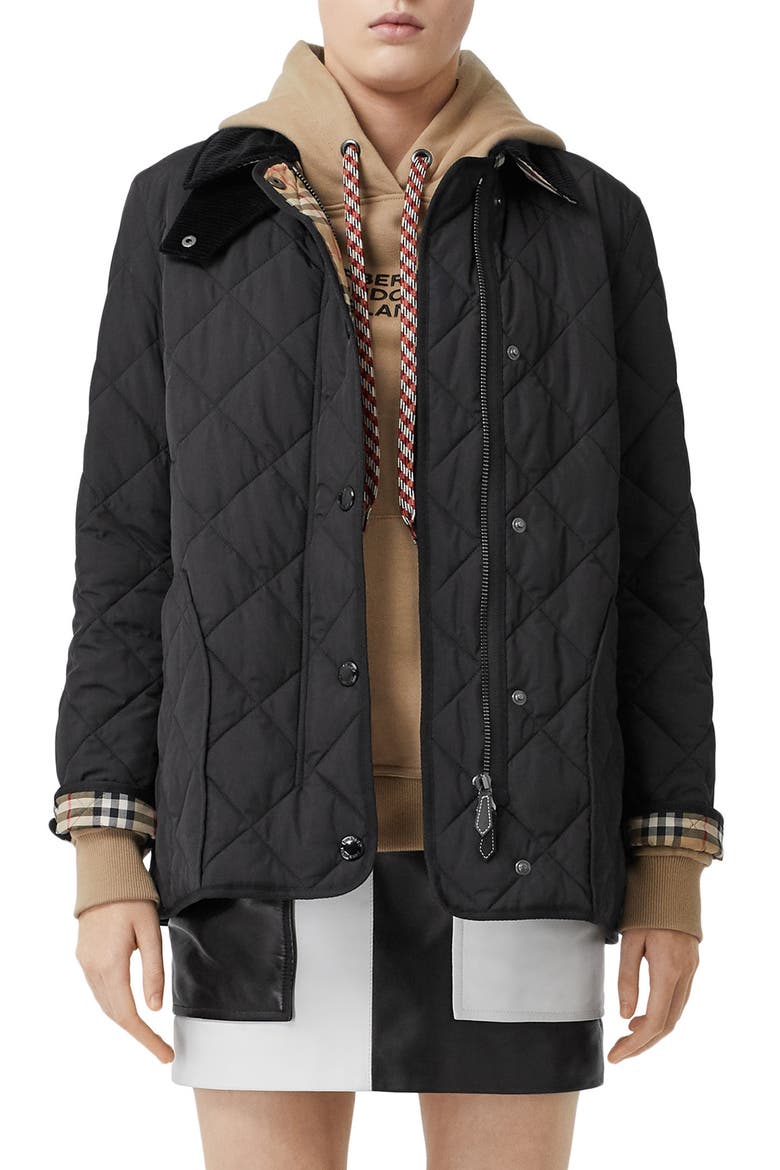 Cotswold Thermoregulated Quilted Barn Jacket, Main, color, BLACK