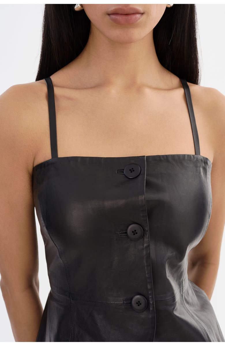 LAMARQUE MILANA | Leather Bustier Top, Alternate, color, Black