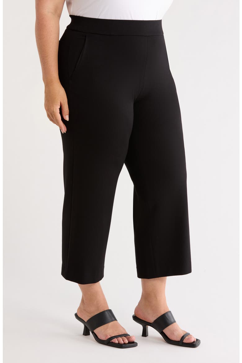 Wide Leg Crop Pants, Alternate, color, ANNE BLACK