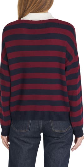 Logan Stripe Polo Sweater