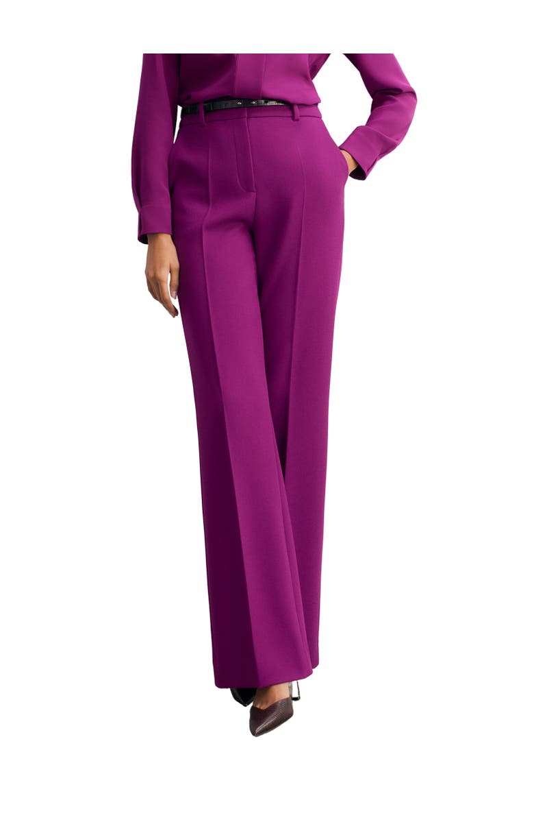 The Fold Alzira Sculpt Crepe Pants, Main, color, Purple