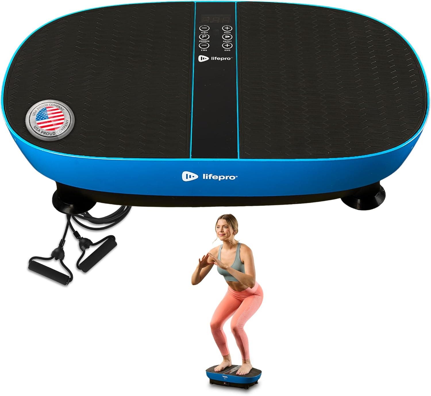 Lifepro Vibrapulse Vibration Plate Exercise Machine With Ems Pad For Lymphatic Drainage & Toning