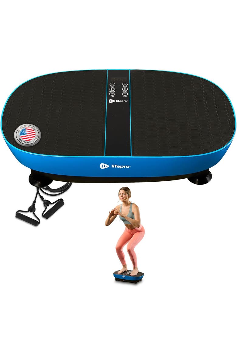 VibraPulse Vibration Plate Exercise Machine with EMS Pad for Lymphatic Drainage & Toning, Main, color, with EMS Pad
