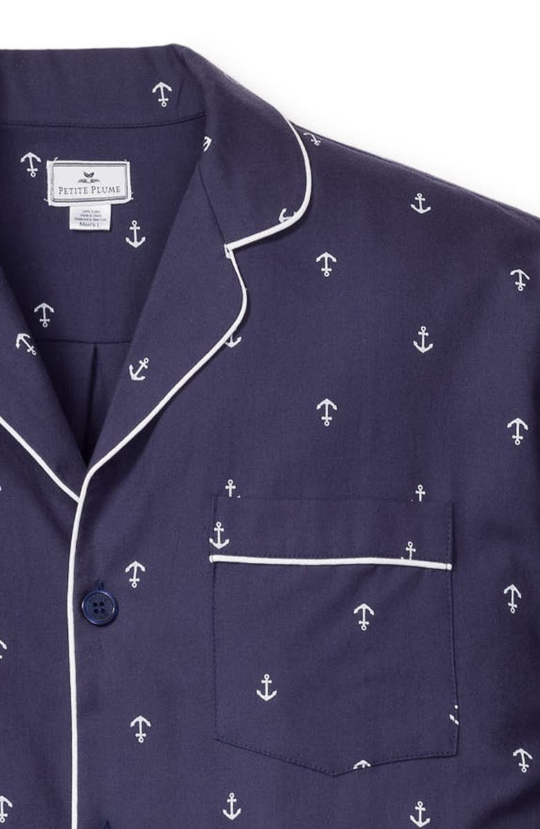 Petite Plume Portsmouth Anchors Pajamas, Alternate, color,