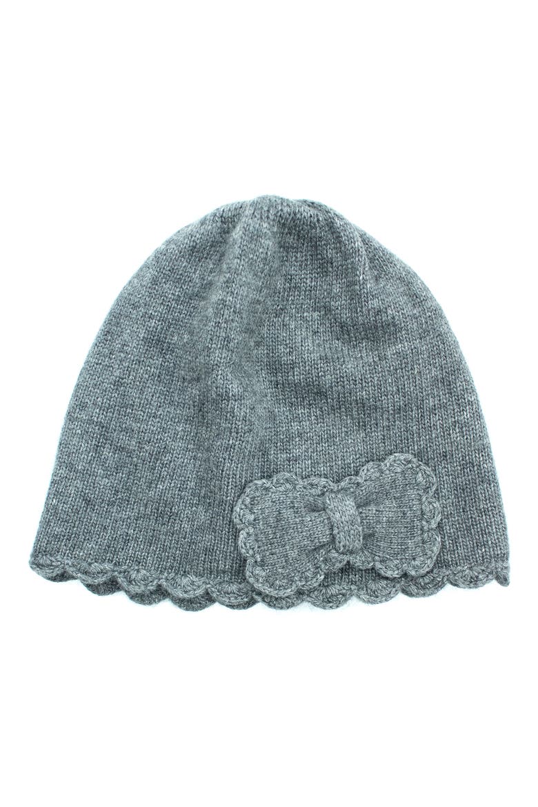Scalloped Edge Beanie, Main, color, MEDIUM HEATHER GREY