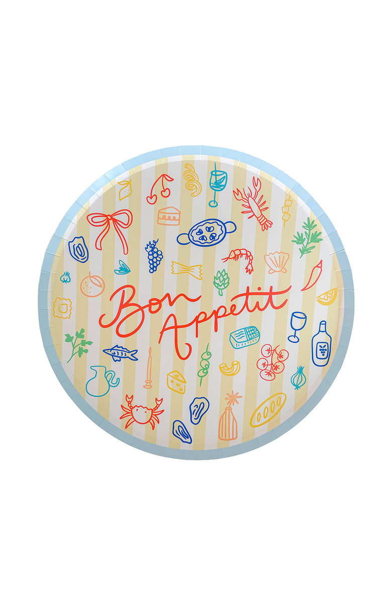 Jollity
Co. Le Dinner Bon Appetit Dinner Plates, Main, color, Assorted Pre-Pack