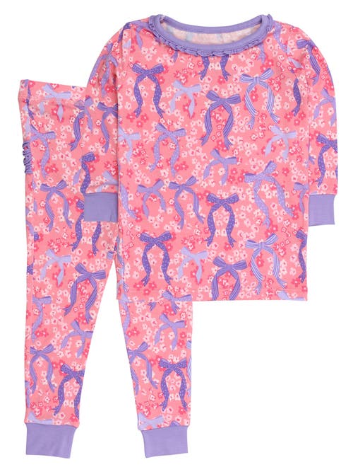 Rufflebutts Babies' Softsnooze Ruffle Long Sleeve Pajama Set, Signature Rear Ruffles In Multi