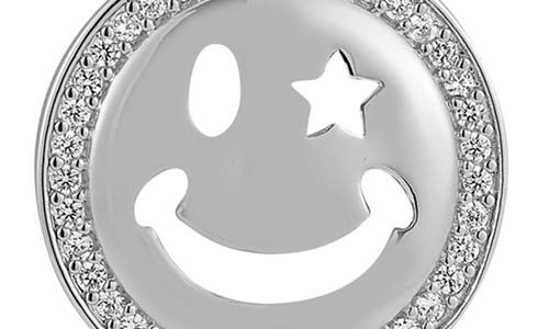 Chloe & Madison Chloe And Madison Smiley® Pendant Necklace In Silver