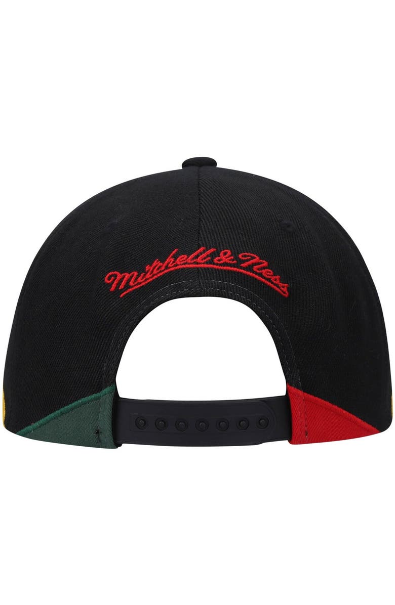 Mitchell & Ness Men's Mitchell & Ness Black Los Angeles Lakers Black History Month Snapback Hat, Alternate, color, 