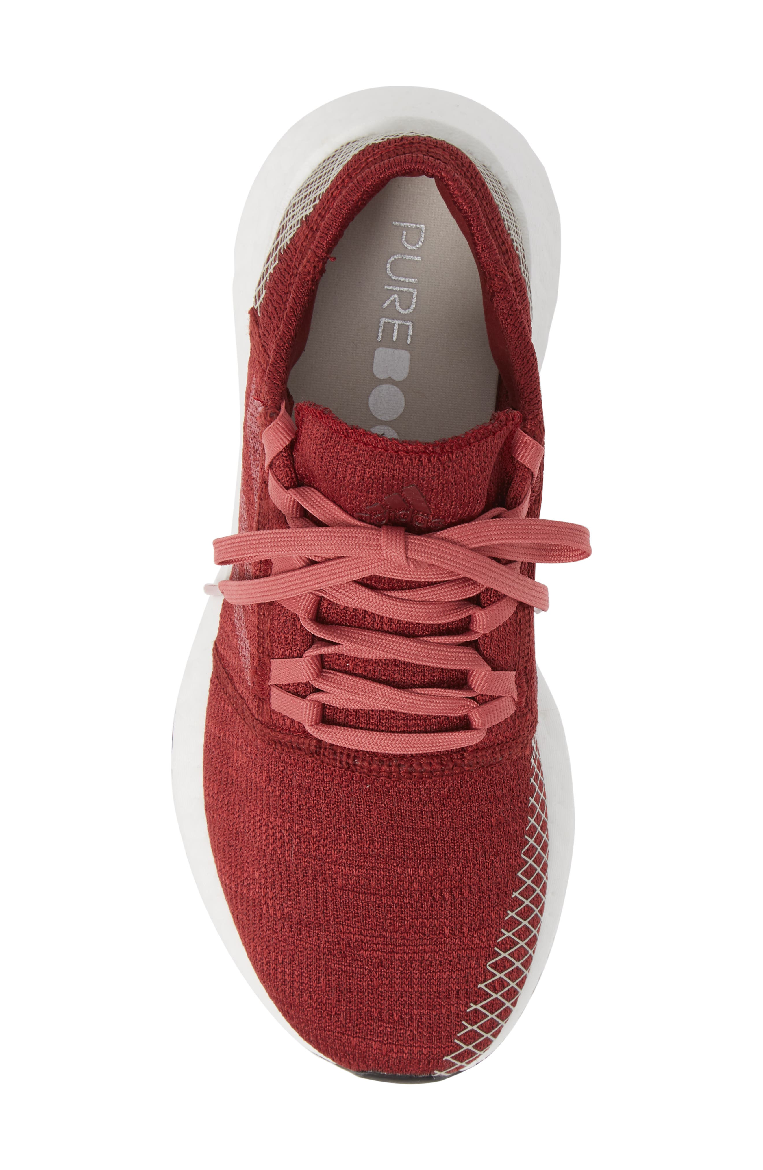 PureBoost X Element Knit Running Shoe, Alternate, color, NOBLE MAROON/ MAROON/ BROWN