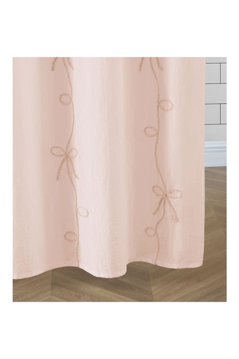 Sasha Bows Shower Curtain, Alternate, color, BLUSH