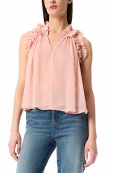 Robert Rodriguez Jean Ruffle Sleeveless Top