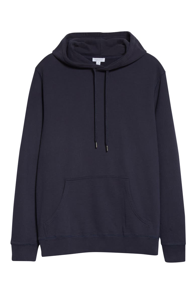 French Terry Pullover Hoodie, Alternate, color, NAVY