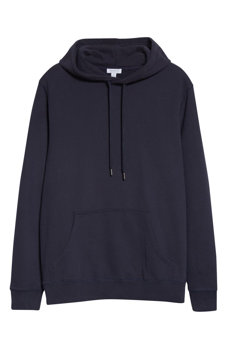 Sunspel French Terry Pullover Hoodie, Alternate, color, Navy