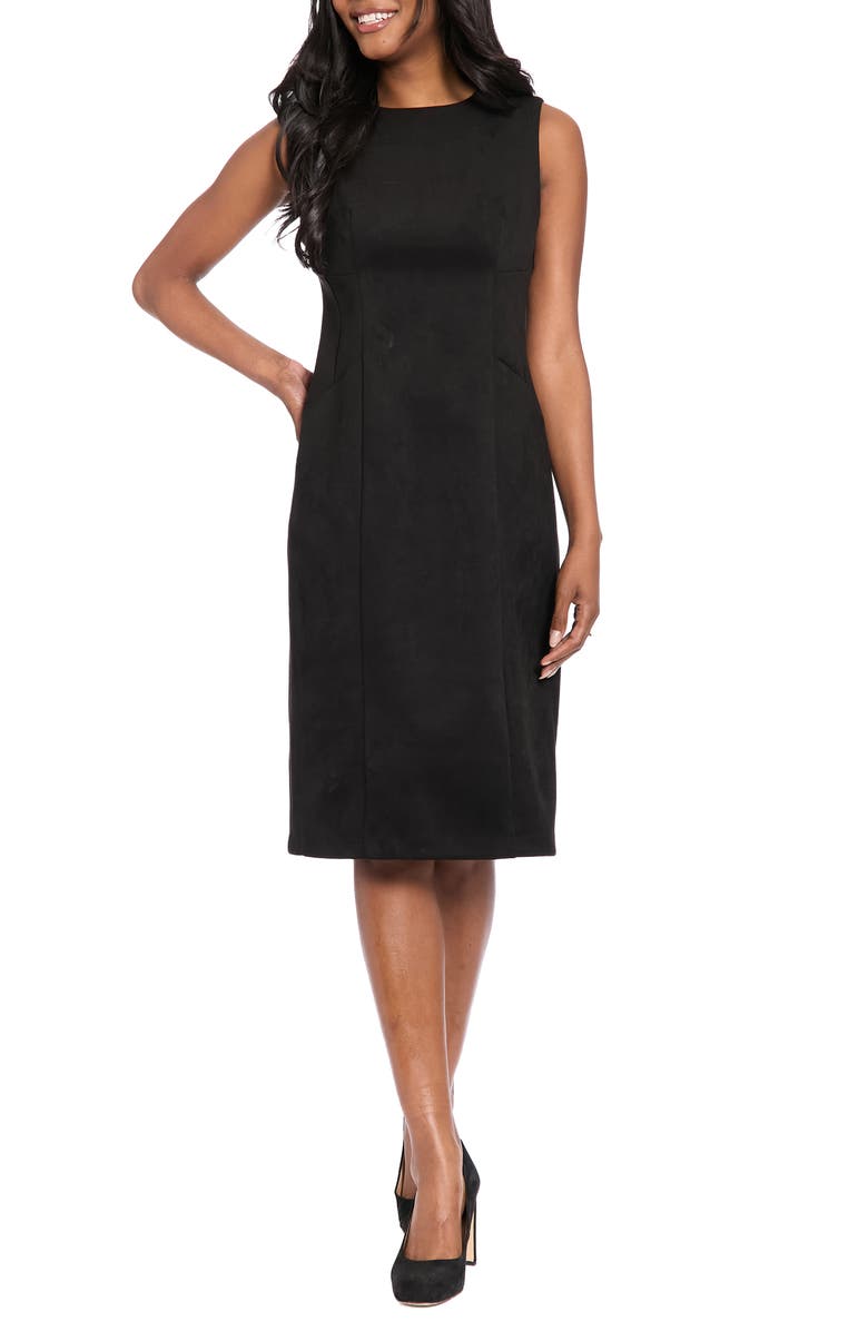 London Times Sleeveless Sheath Dress, Main, color, Black