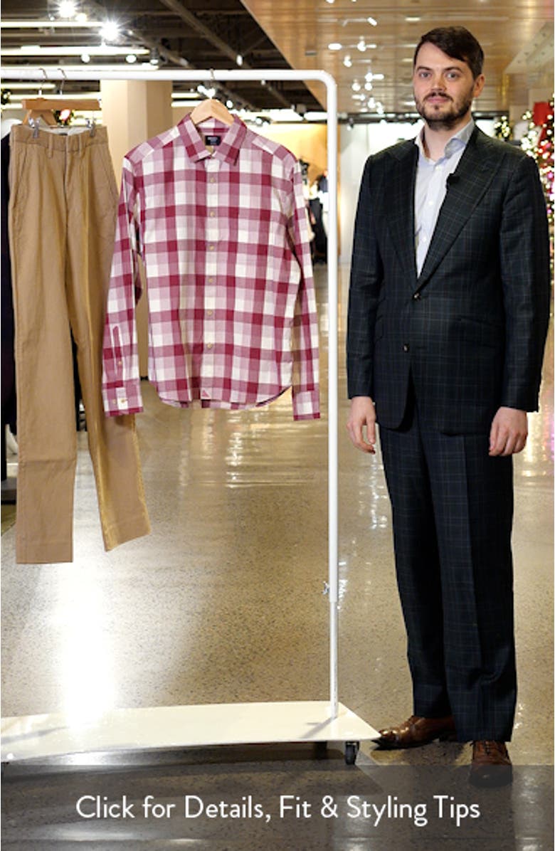 Greenwald Check Cotton Flannel Button-Up Shirt, sales video thumbnail