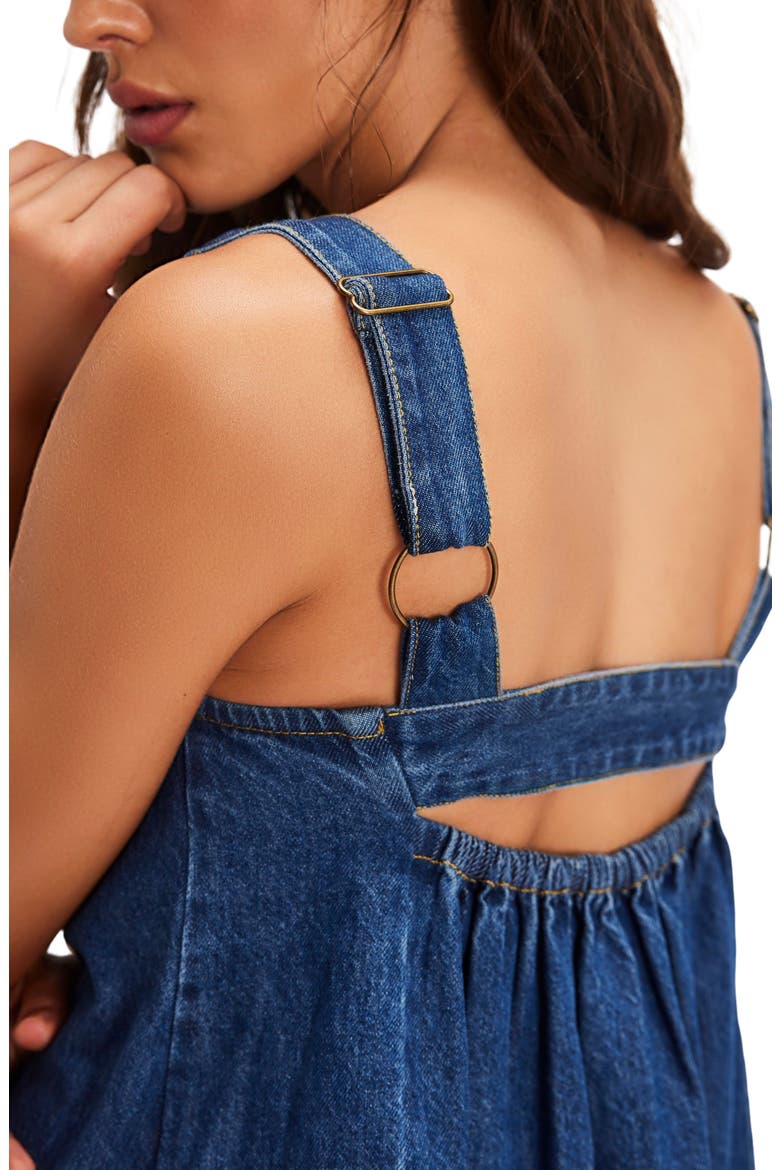 Katie Denim Tunic Top, Alternate, color, DEEP WASH