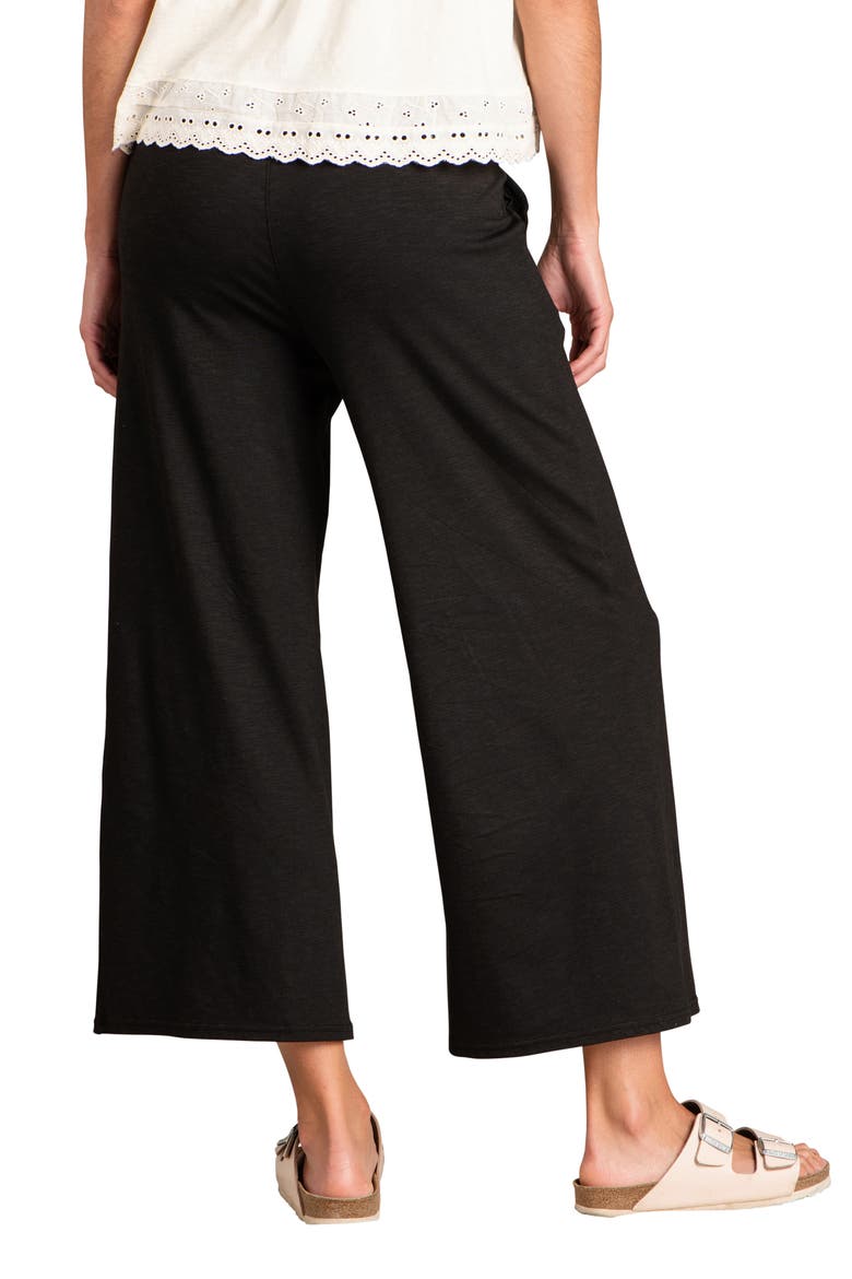 Chaka Wide Leg Crop Pant, Alternate, color, BLACK