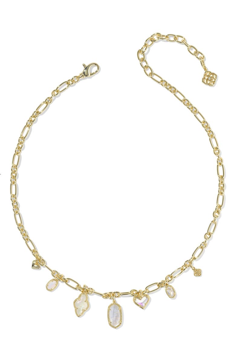 Kendra Scott Icon Charm Necklace, Alternate, color, Gold Neutral Mix