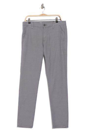 Ag Jamison Grid Print Slim Fit Pants In Gray
