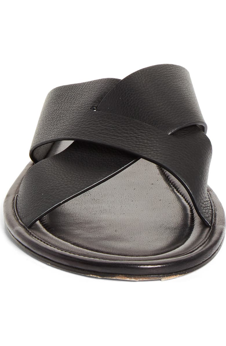 The Row Malick Crisscross Slide Sandal, Alternate, color, Black