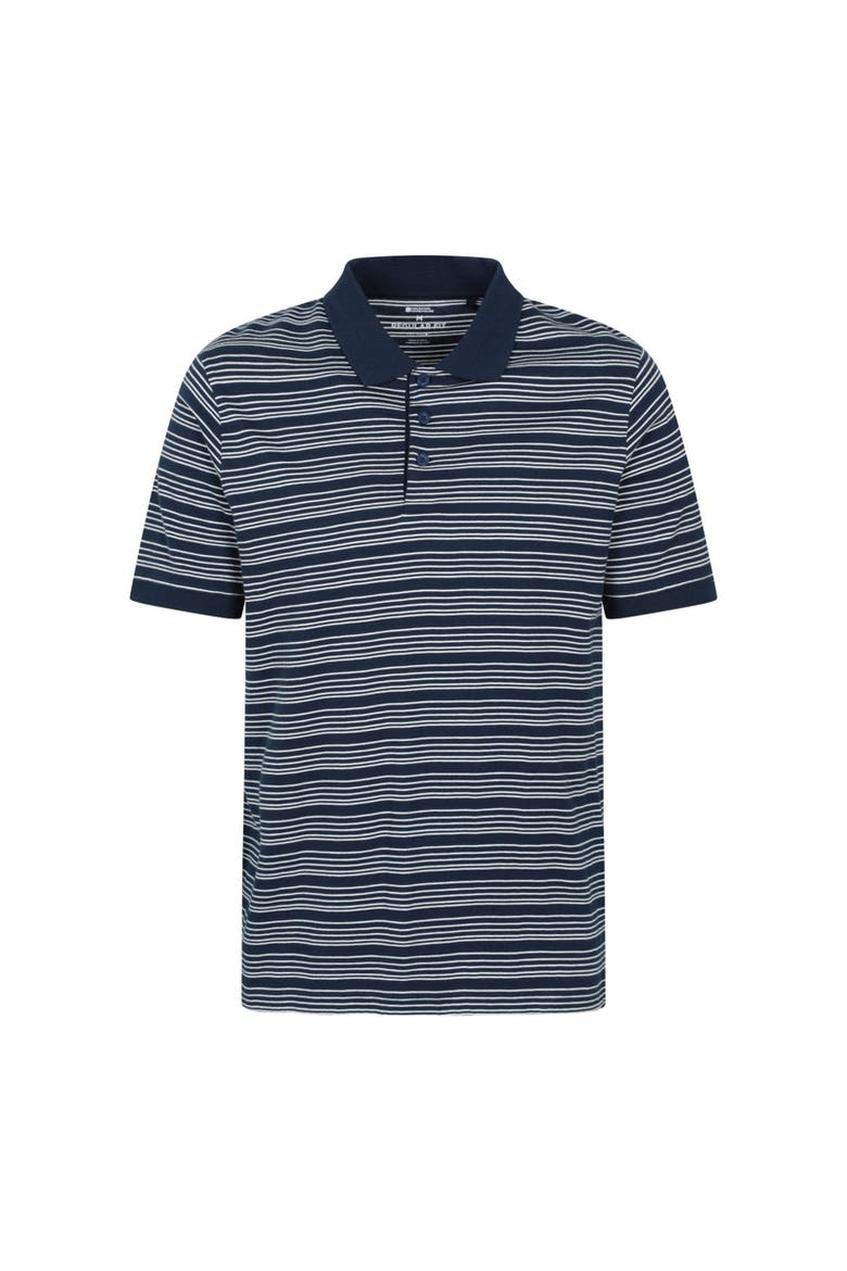 Wren Stripe Cotton Polo Shirt, Main, color, Dark Blue