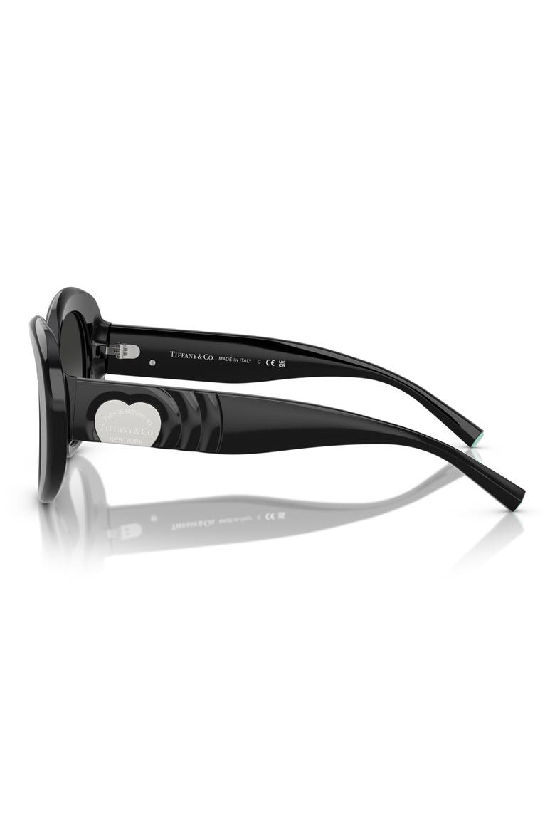 52mm Gradient Round Sunglasses, Alternate, color, BLACK