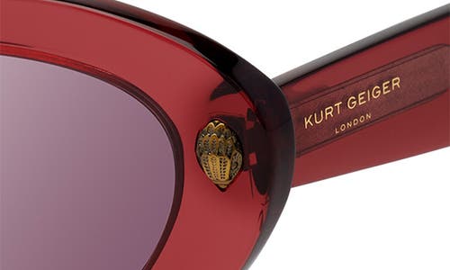 Kurt Geiger London 52mm Cat Eye Sunglasses In Red