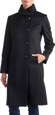 Sofia Cashmere Round Collar Wool Coat
