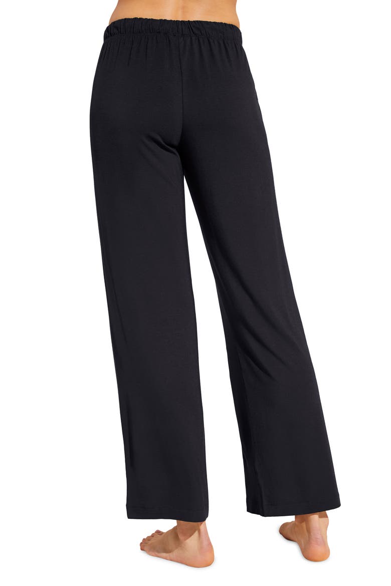 Gisele Stretch Modal Pajama Pants, Alternate, color, BLACK