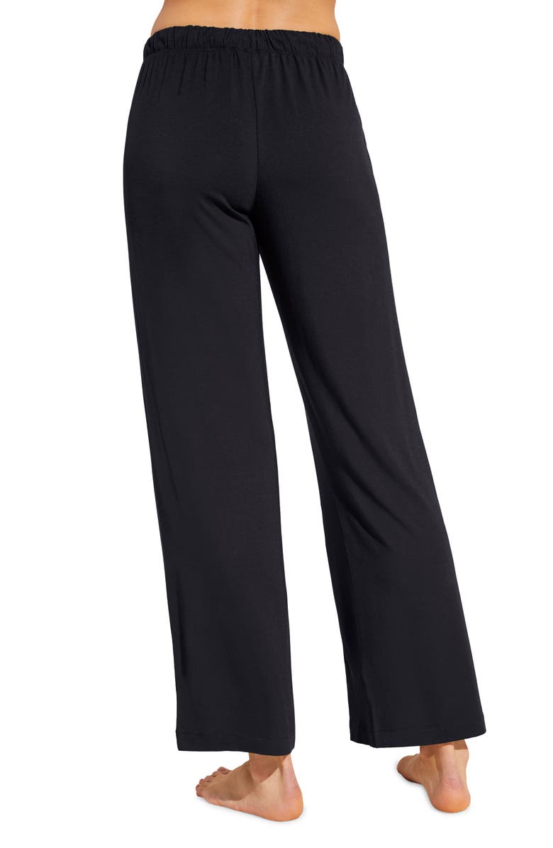 Eberjey Gisele Stretch Modal Pajama Pants, Alternate, color, Black