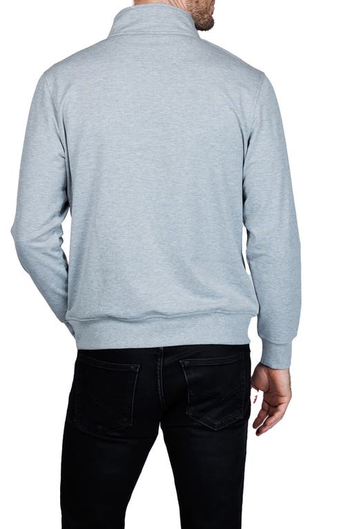 Tailorbyrd Fleece Quarter Zip Jacket In Gray