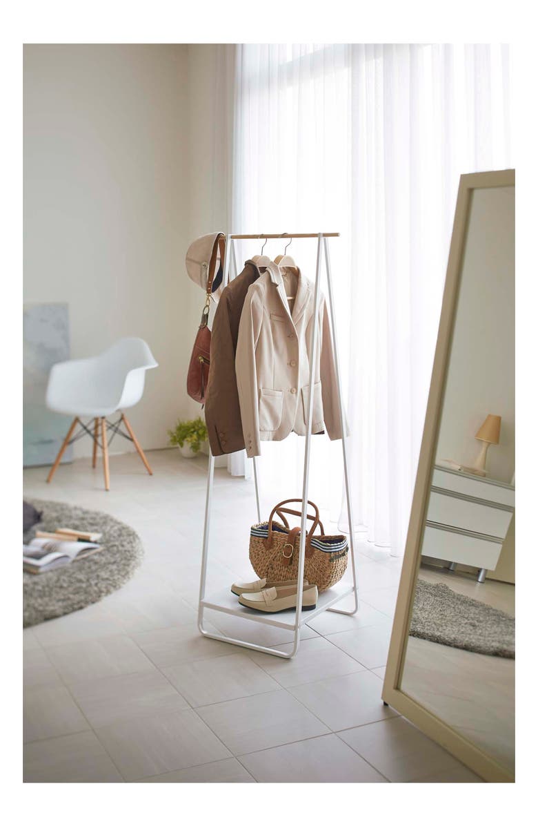 Yamazaki Freestanding Hanging Rack, Alternate, color, White