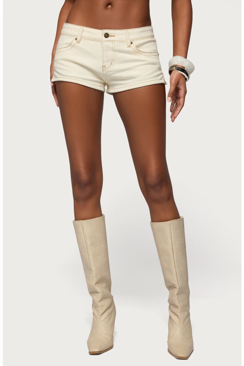 Jagger Low Rise Denim Short, Main, color, CREAM