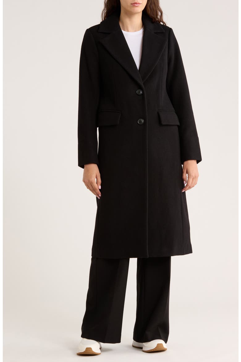 Wool Blend Coat, Main, color, BLACK