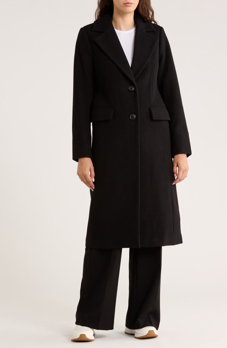 Michael Kors Wool Blend Coat, Main, color, Black