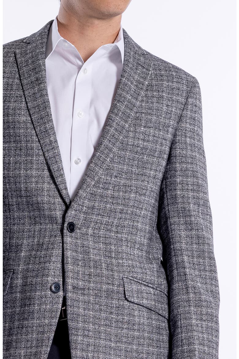 Bouclé Sport Coat, Alternate, color, BLACK/ WHITE