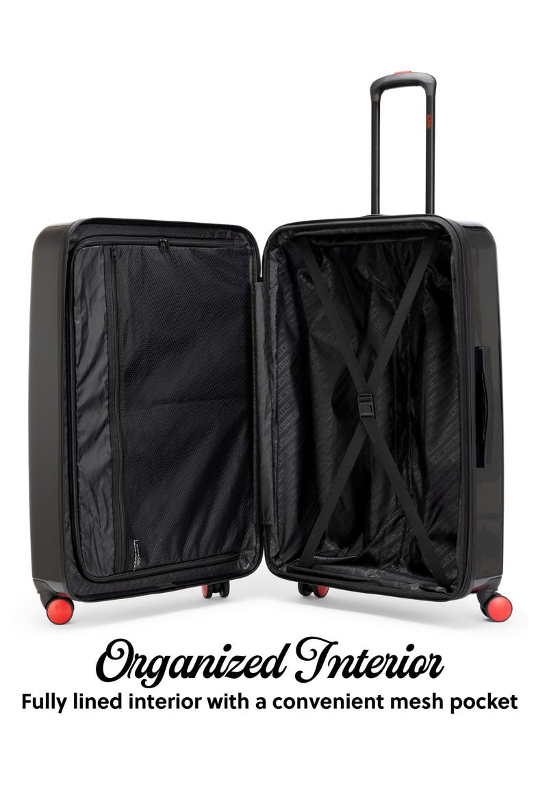 Kustom Kulture 3-Piece Expandable Hardside Spinner Luggage Set, Alternate, color, Black Eyeflight