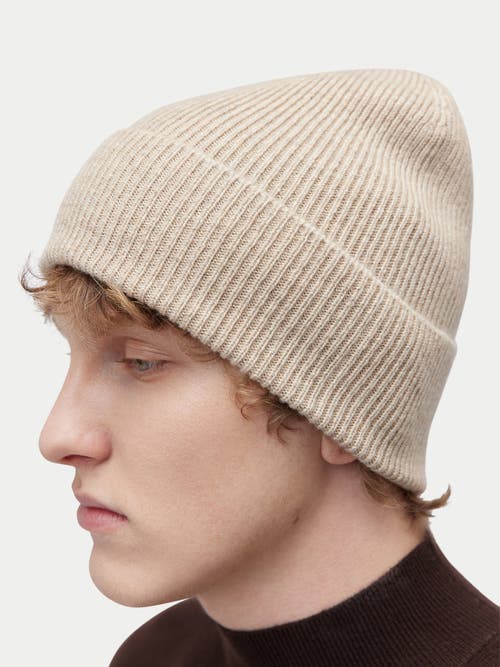 Gobi Cashmere Cashmere Rib Knit Beanie In Neutral